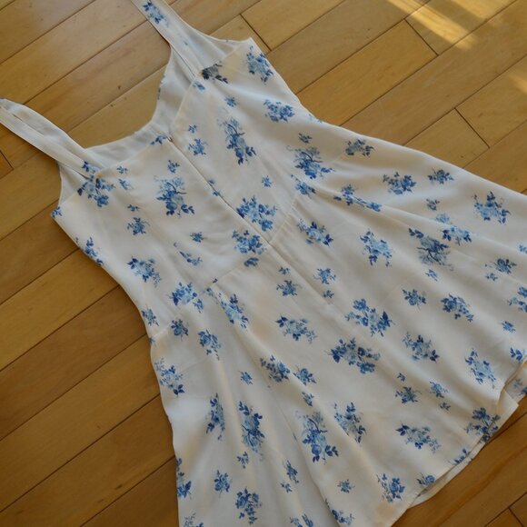 Reformation Valencio Dress Ivory Size 8 - Picture 12 of 15